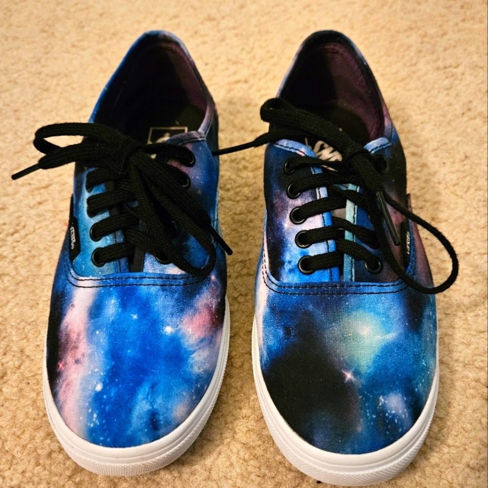 VANS Galaxy Print Sneakers with Black Laces - Womans 7.5/Mens 6 - EUC